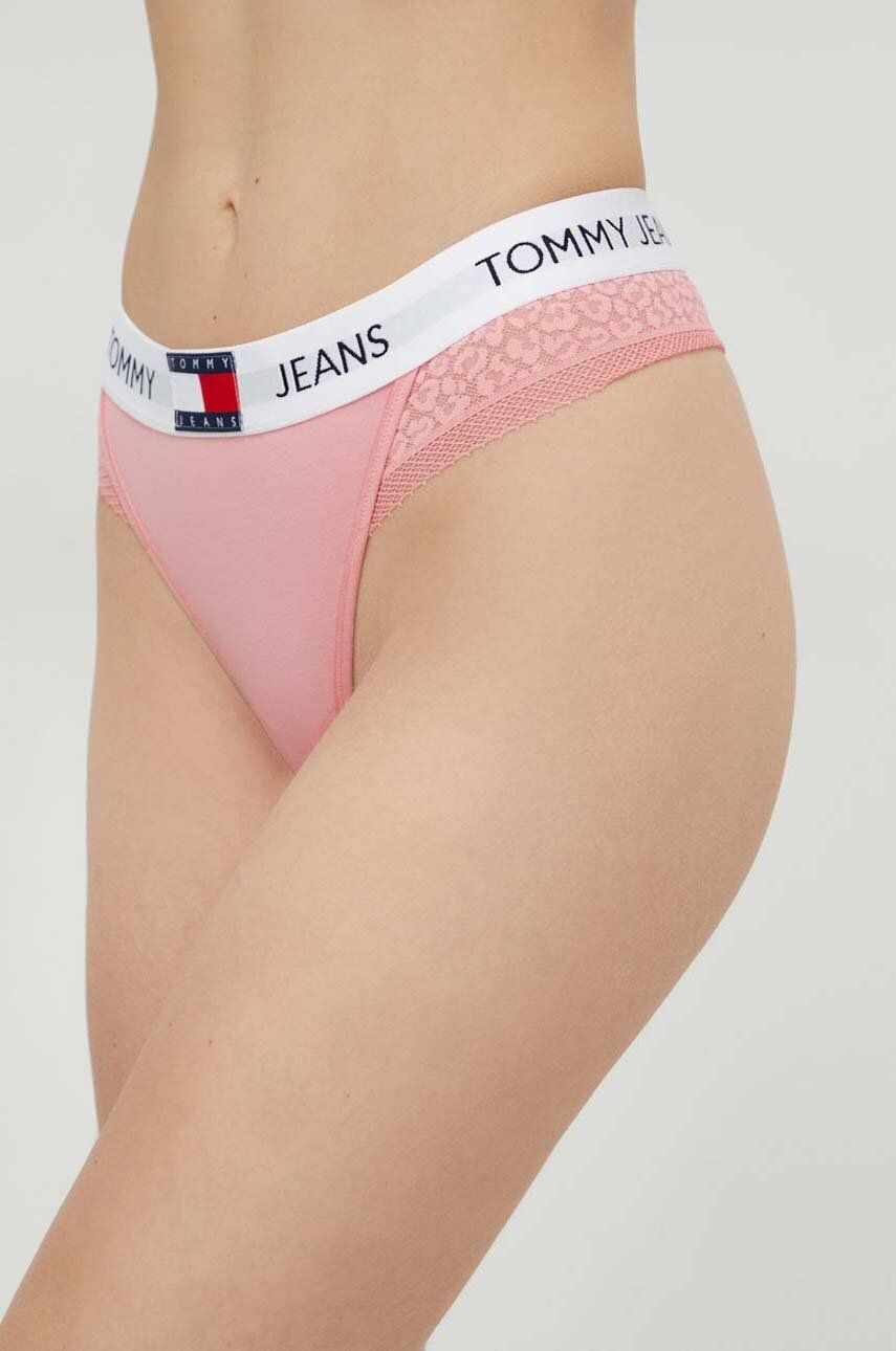 Tommy Jeans tanga culoarea roz